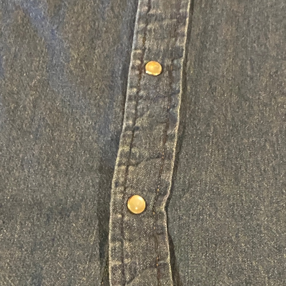 Texas Authentic Dry Goods Men's XXL Blue Denim Short Sleeve Shirt - Picture 7 of 15